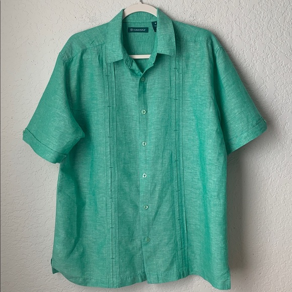Cubavera Men’s Linen Cotton Short Sleeve Shirt Size M - Picture 1 of 6